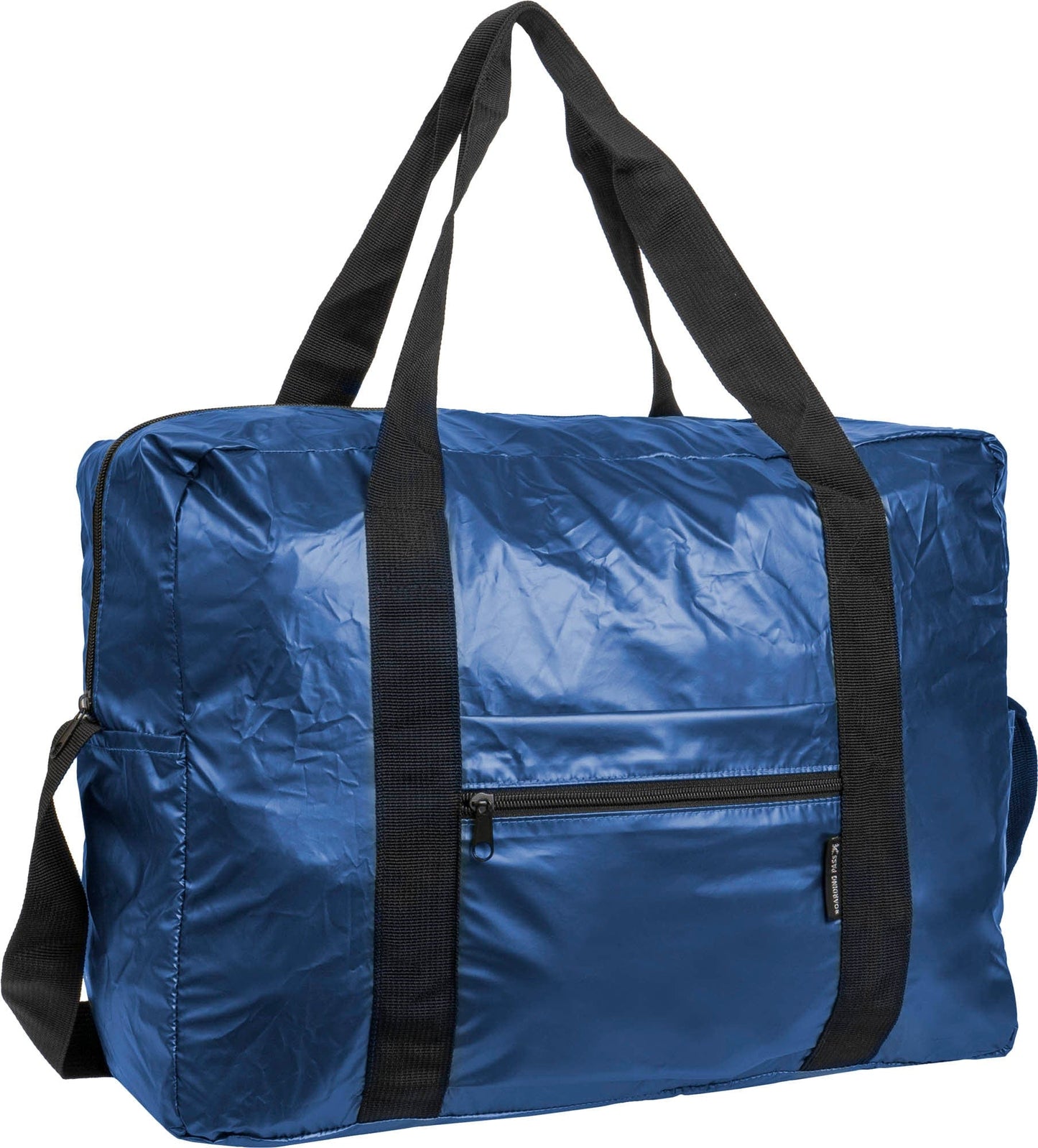 Boarding Pass Recycled Metallic Foldable & Packable Pouch Duffel Travel Bag