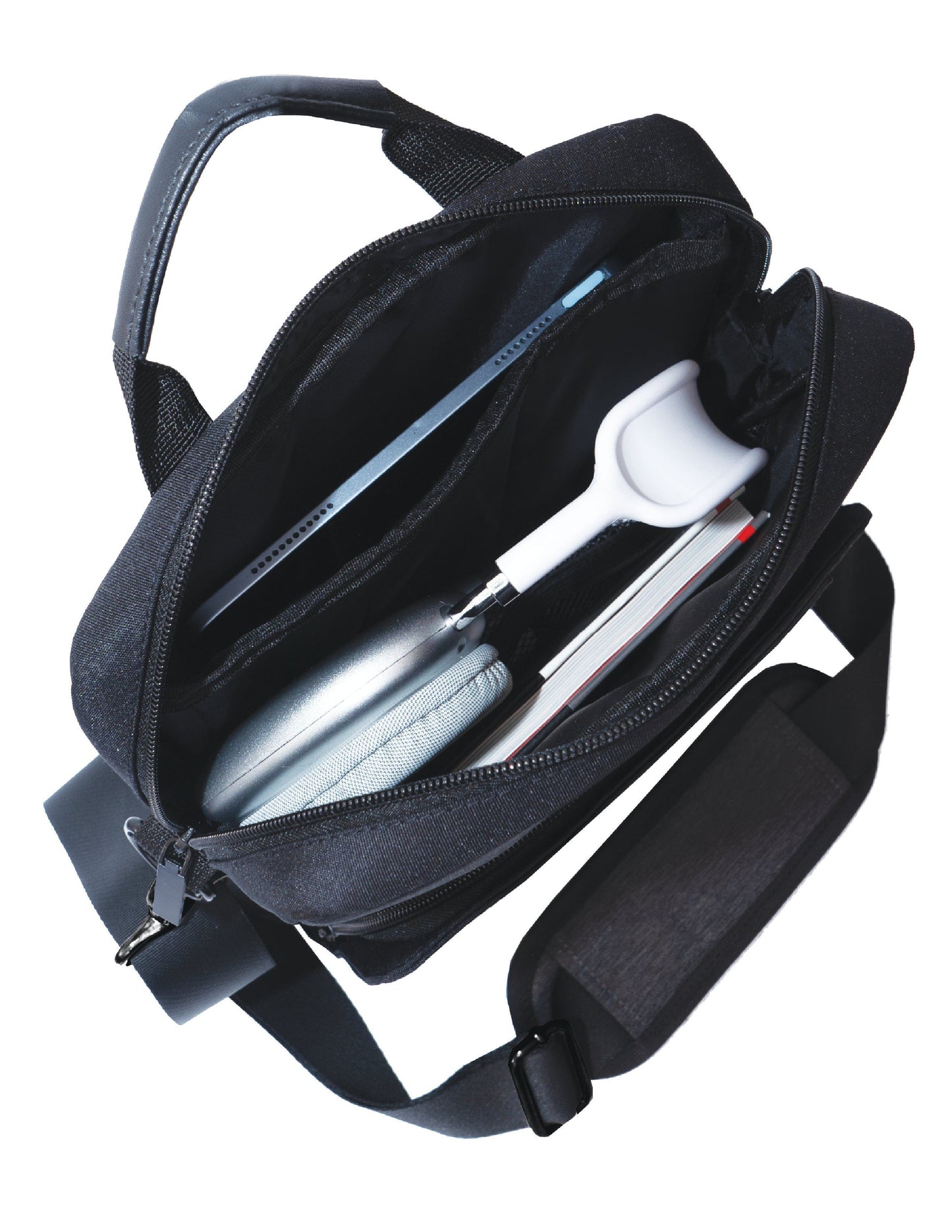 Jack Abrahams The Messenger 12-In Twill Messenger Bag with Tablet Sleeve