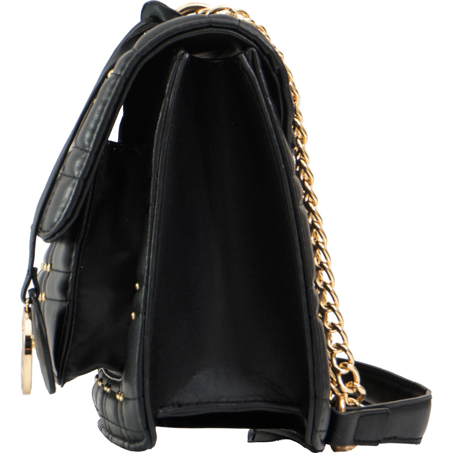 Ellen Tracy Studded Smooth Square Quilted Flap Crossbody