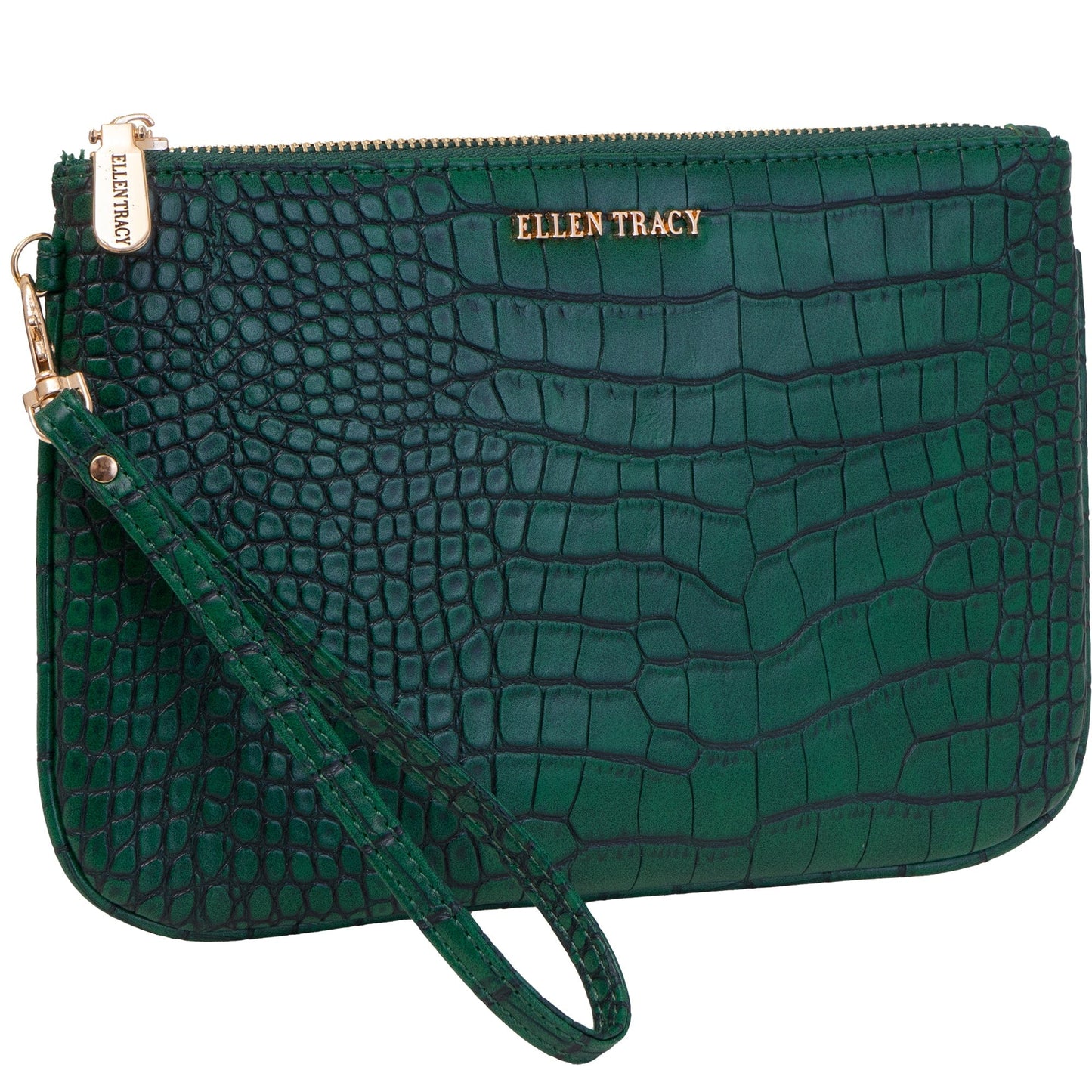 Ellen Tracy Croco Wristlet