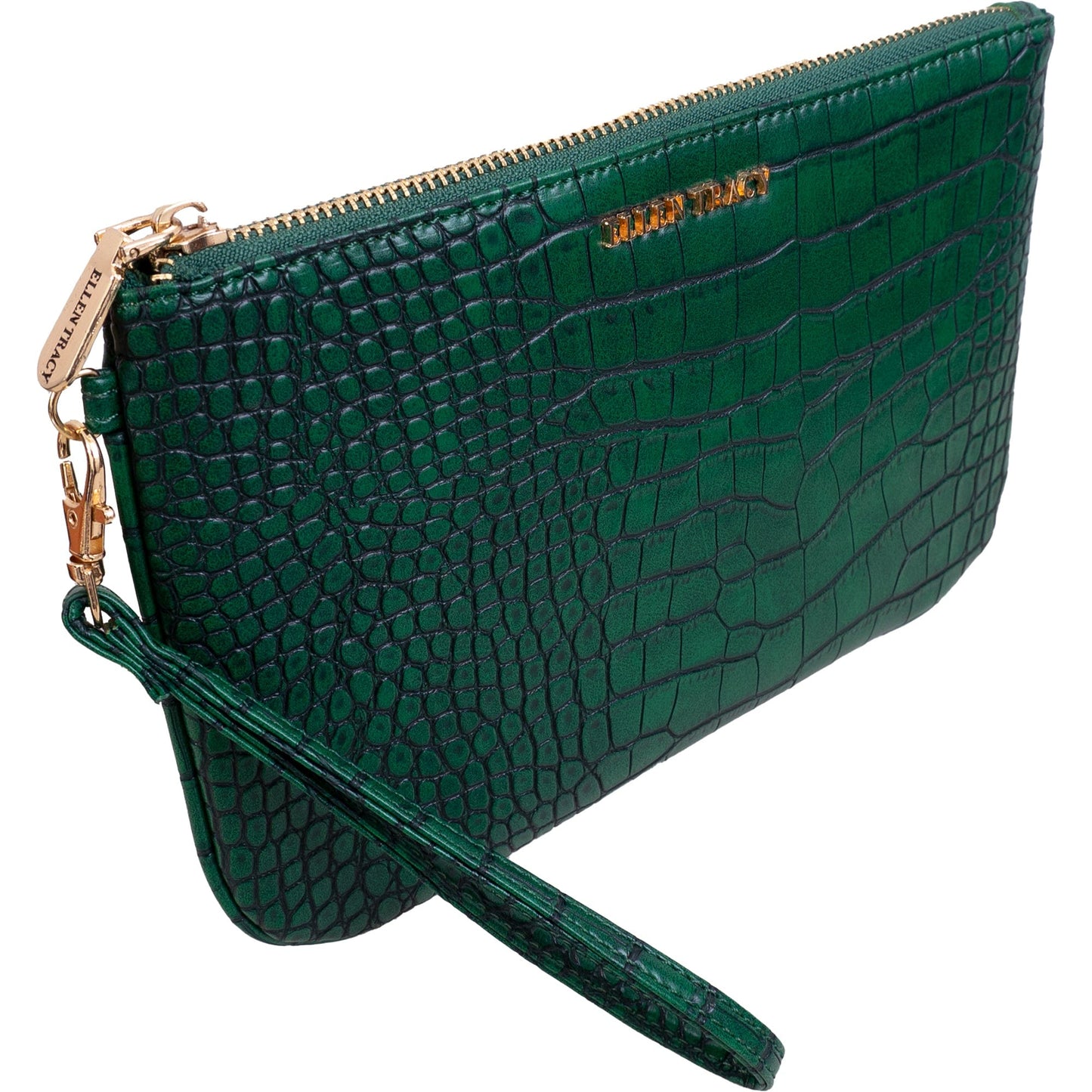 Ellen Tracy Croco Wristlet