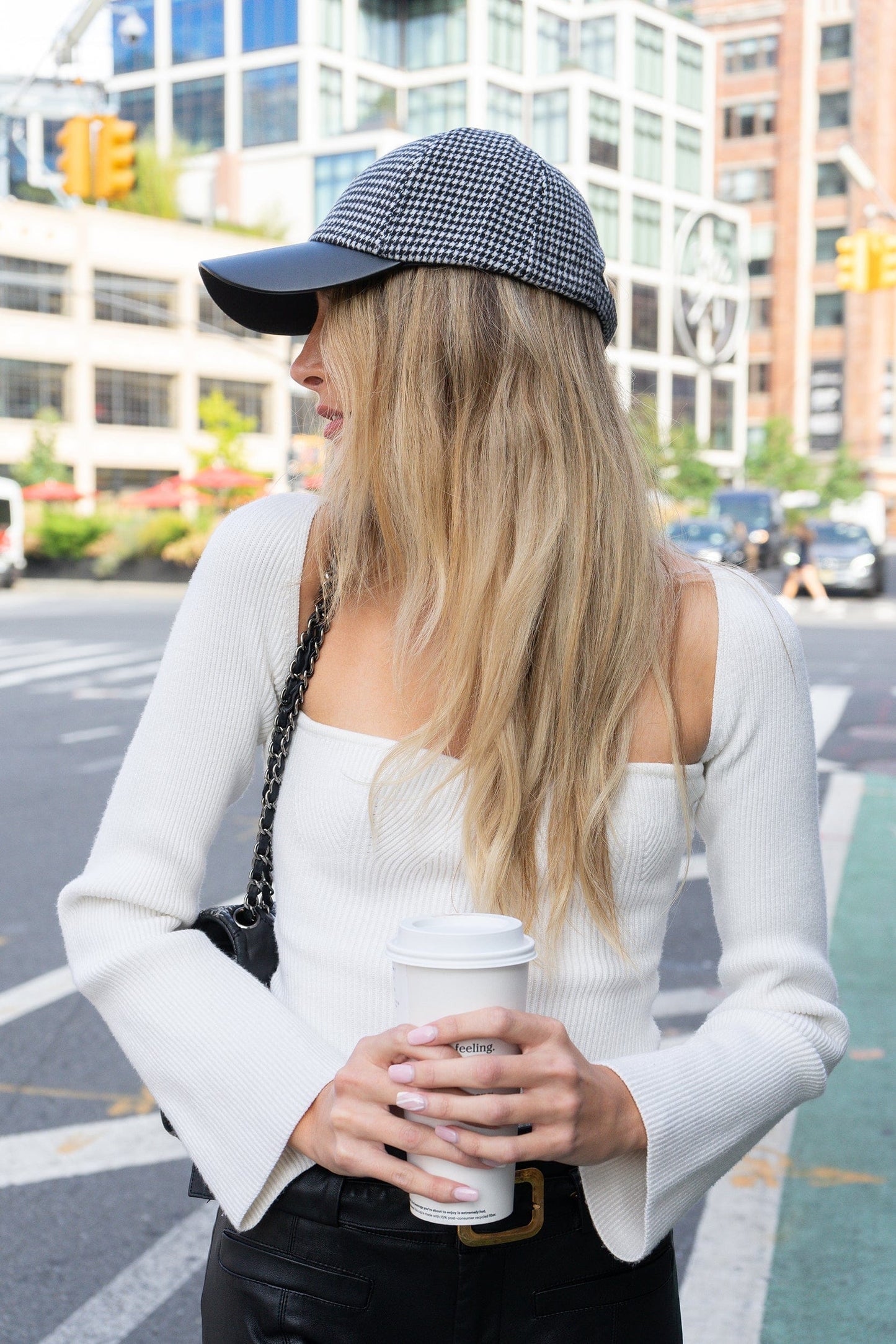 Magid Houndstooth Baseball Cap