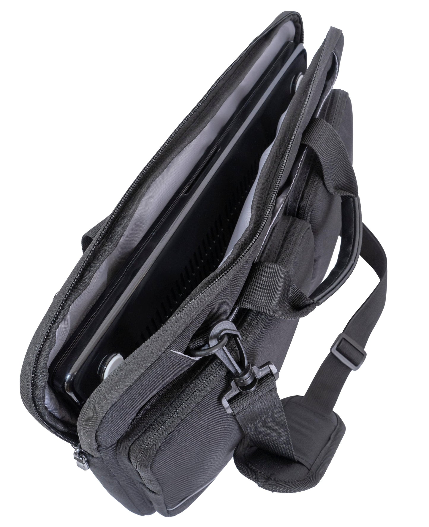 Jack Abrahams |The Preppy | 18-In Men's Lightweight Twill Laptop Briefcase with Reflectors