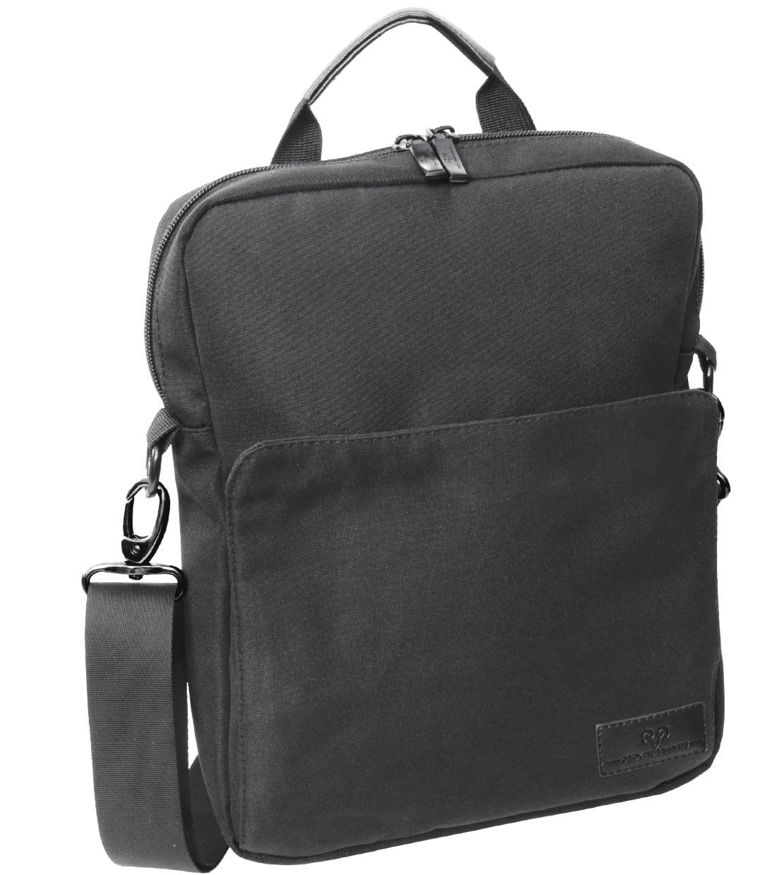Jack Abrahams The Messenger 12-In Twill Messenger Bag with Tablet Sleeve