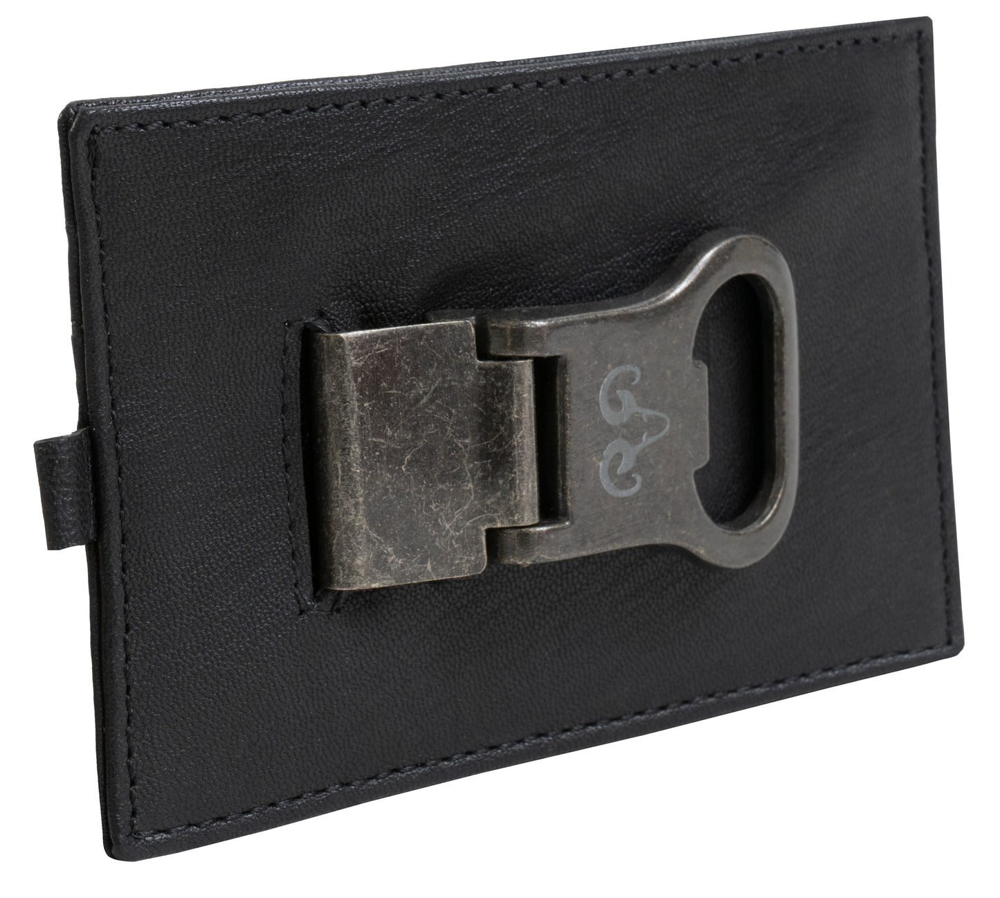 Jack Abrahams Goat Nappa Leather Card Case Wallet Black
