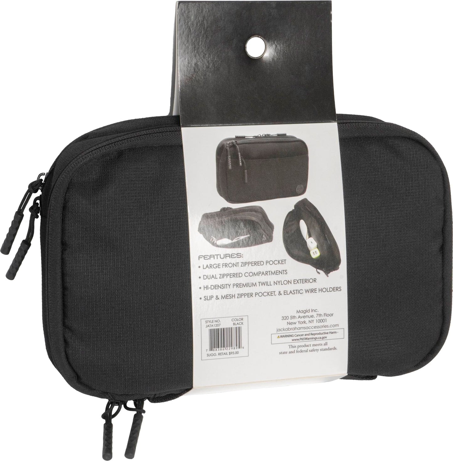 Jack Abrahams The Velocity Nylon Tech Accessory Organizer Pouch 3L