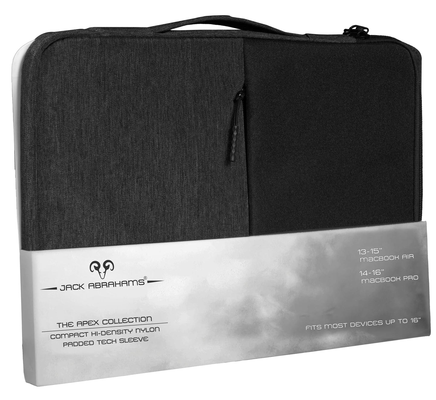 Jack Abrahams The Velocity Two-Tone Nylon Protective Padded Laptop Sleeve