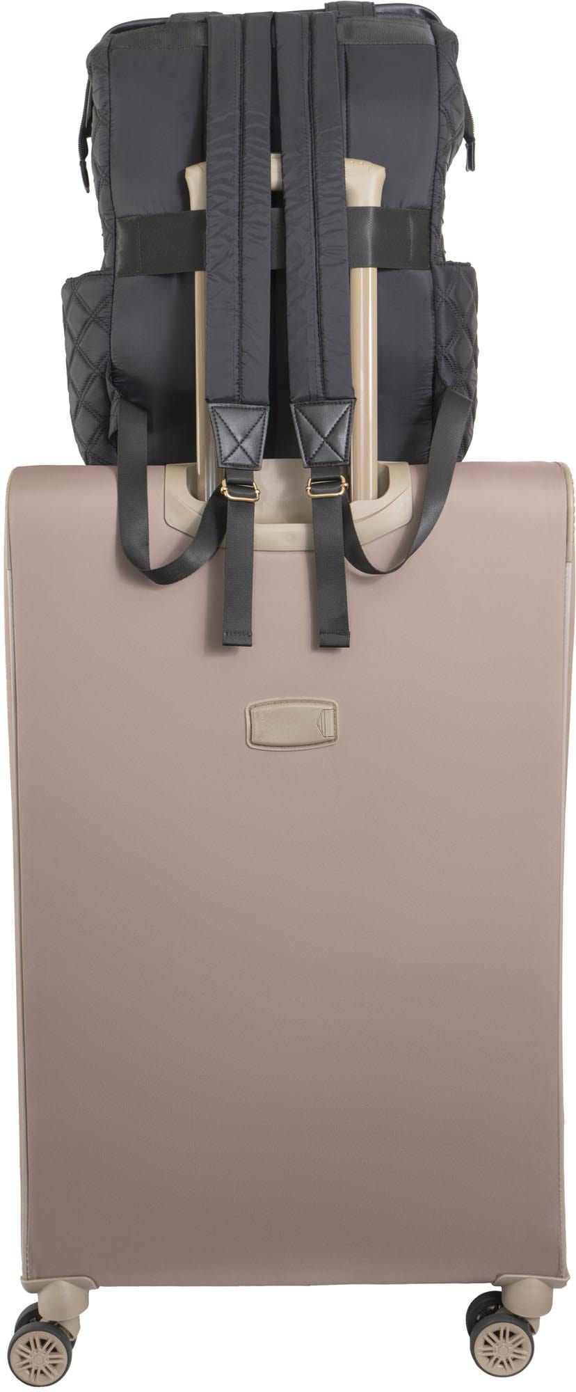 Joan & David Diamond Quilted Nylon Square 18 Inch Workbook Backpack