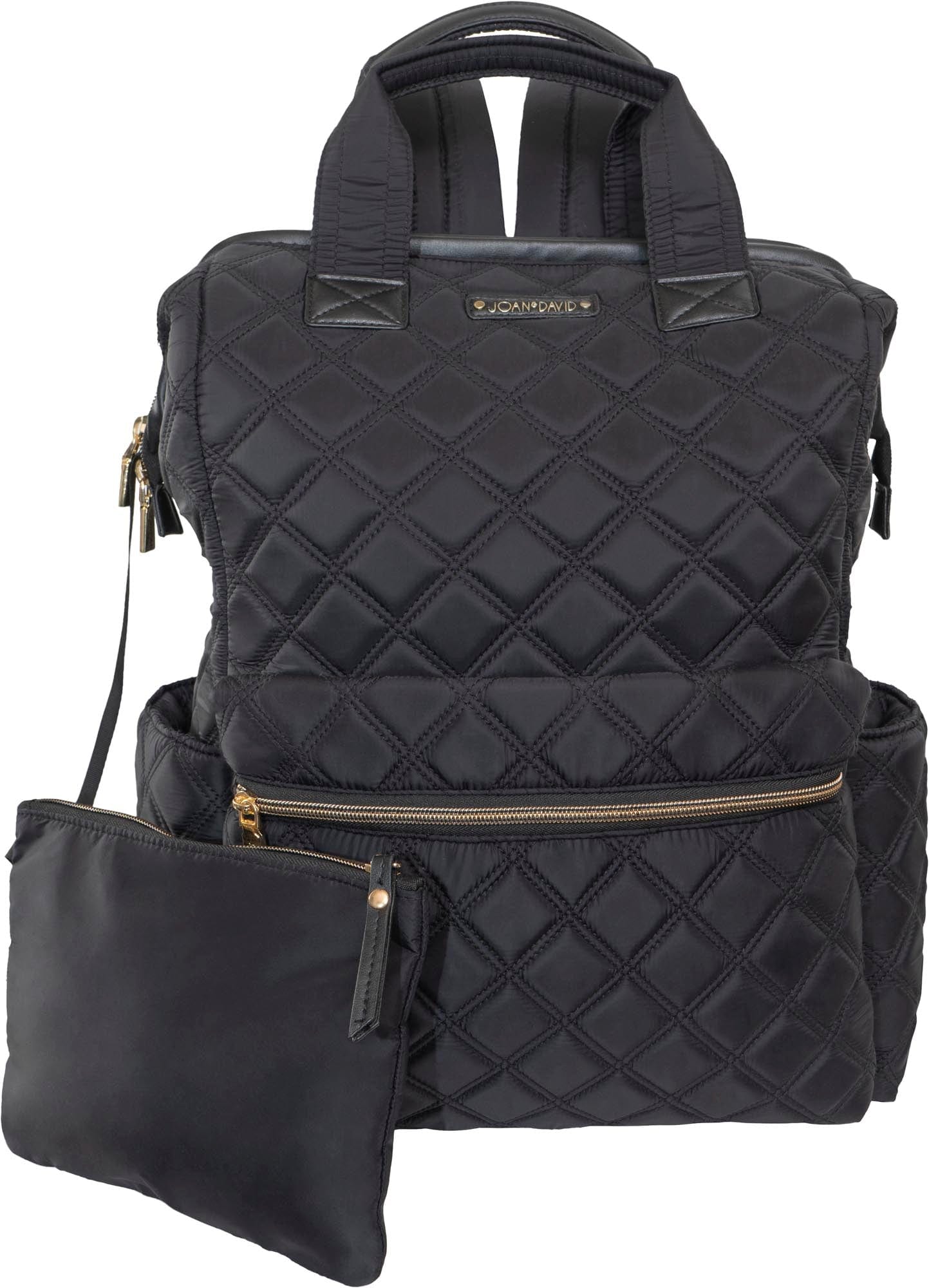 Joan & David Diamond Quilted Nylon Square 18 Inch Workbook Backpack