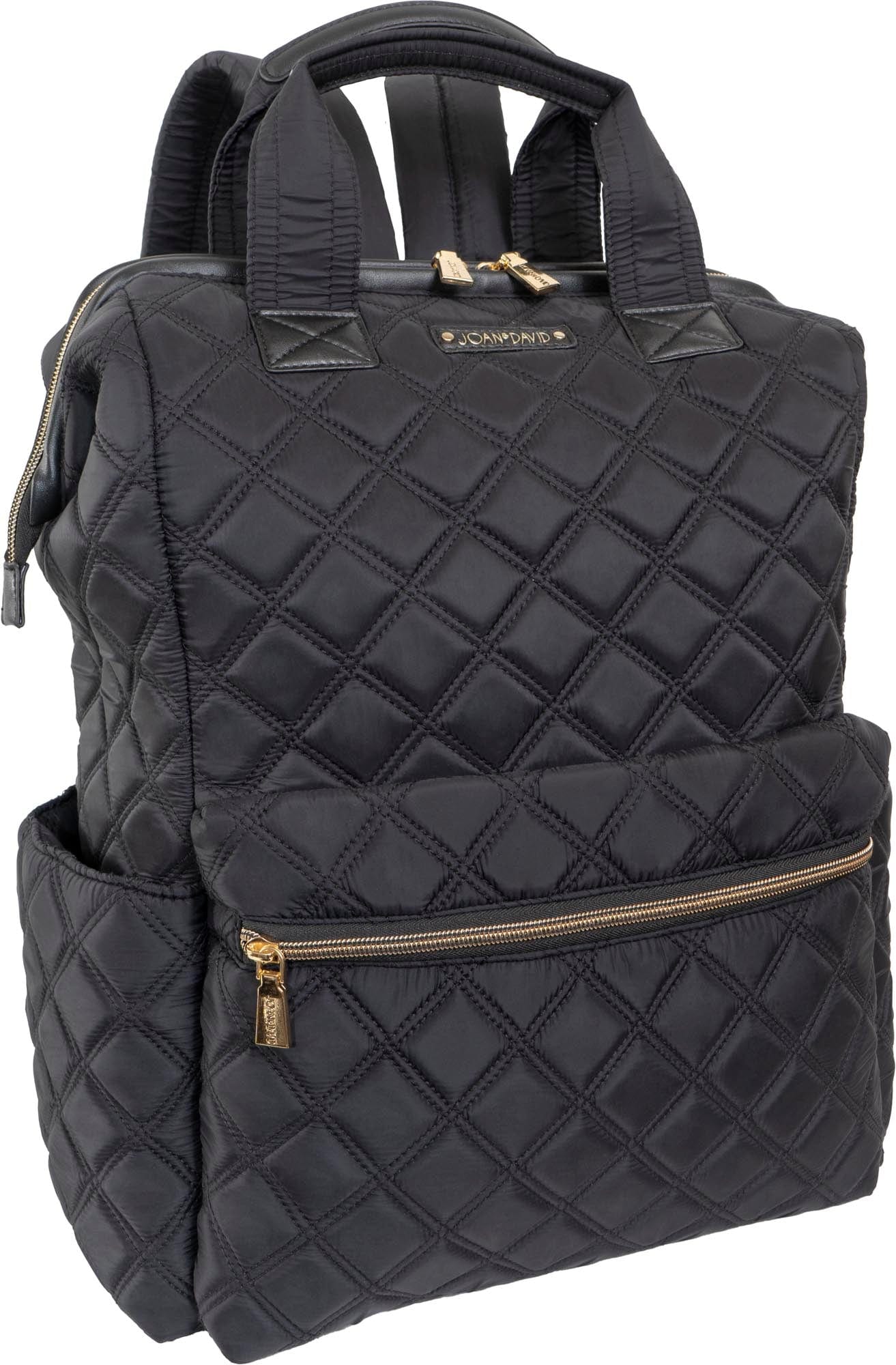 Joan & David Diamond Quilted Nylon Square 18 Inch Workbook Backpack