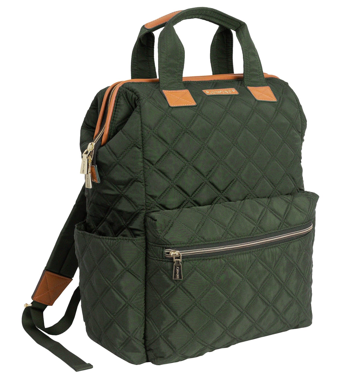 Joan & David Diamond Quilted Nylon Square 18 Inch Workbook Backpack
