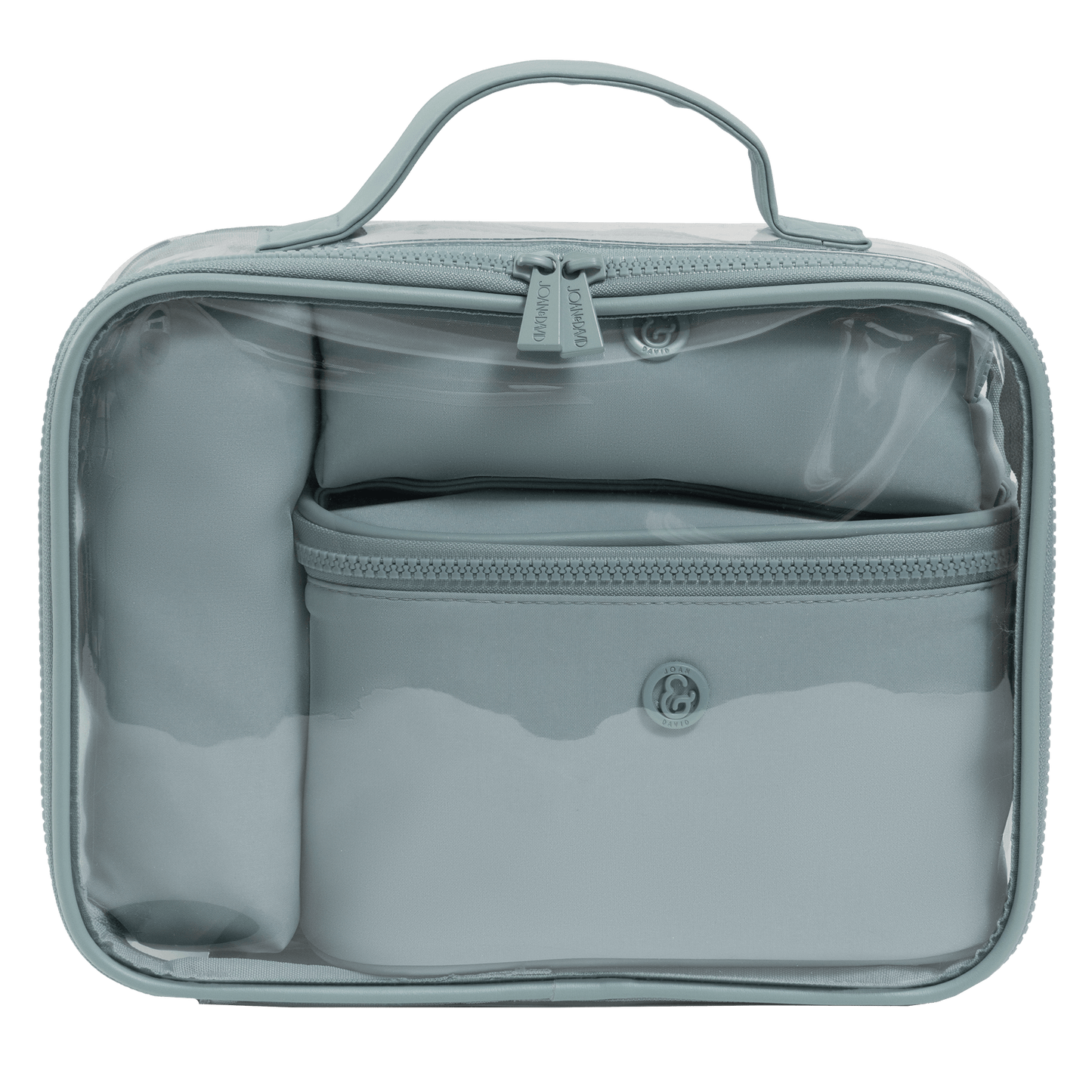 Joan & David Tonal Sport Nylon 4-Piece Clear Cosmetic Bag Set