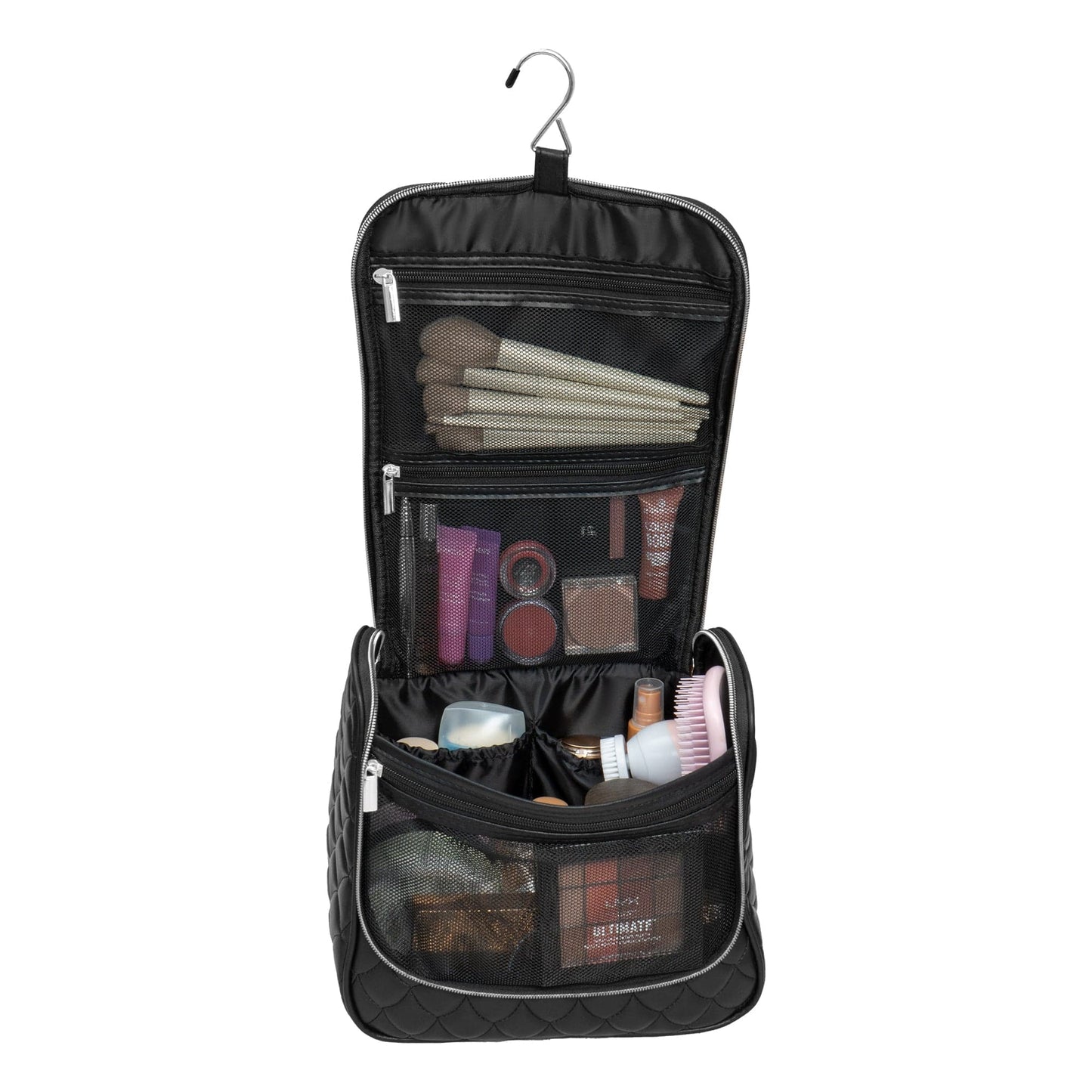 Joan & David The Teardrop Quilted Hanging Toiletry Cosmetic Bag