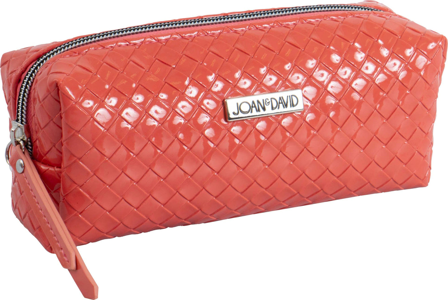 Joan & David Patent Woven 4 Piece Clear Cosmetic Bag Set