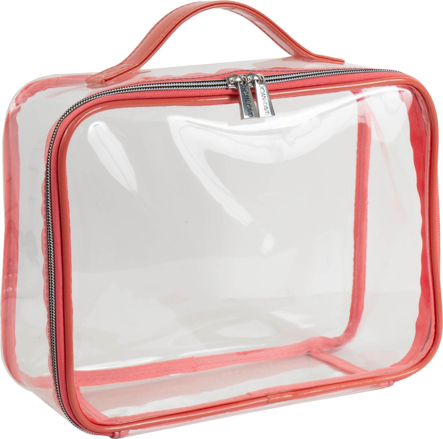 Joan & David Patent Woven 4 Piece Clear Cosmetic Bag Set