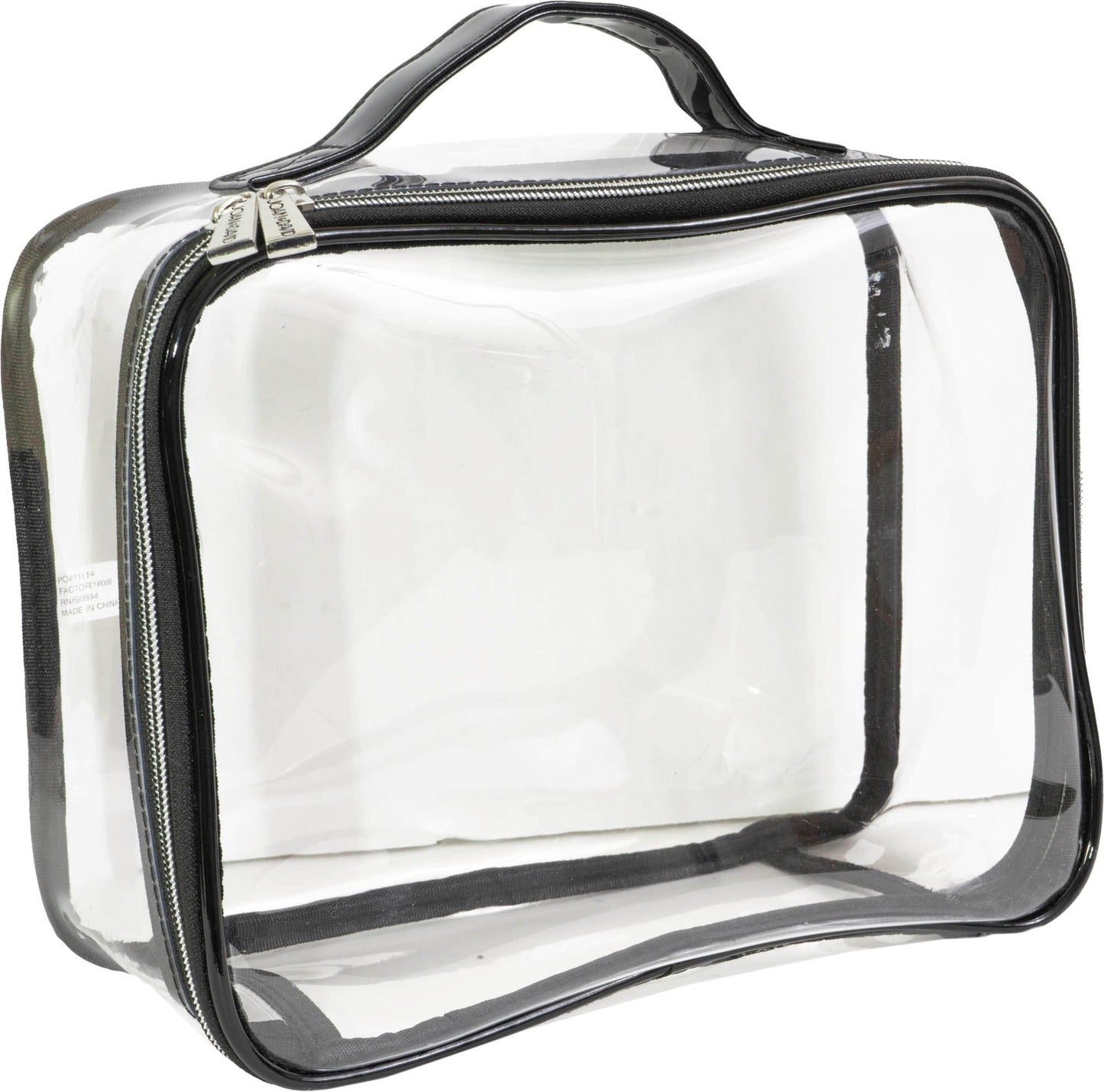 Joan & David Patent Woven 4 Piece Clear Cosmetic Bag Set