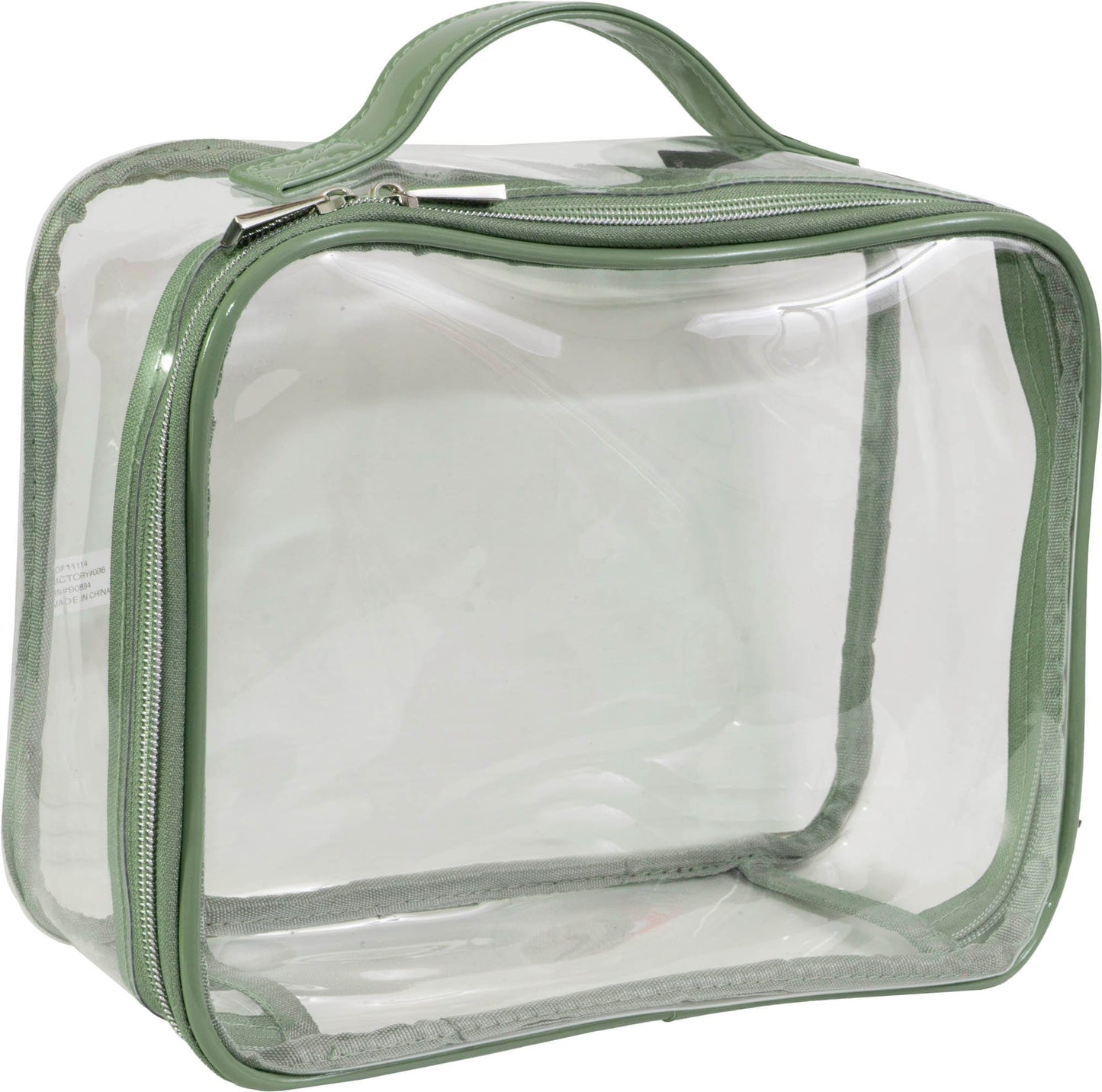 Joan & David Patent Woven 4 Piece Clear Cosmetic Bag Set