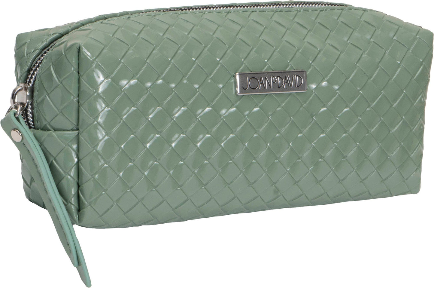 Joan & David Patent Woven 4 Piece Clear Cosmetic Bag Set