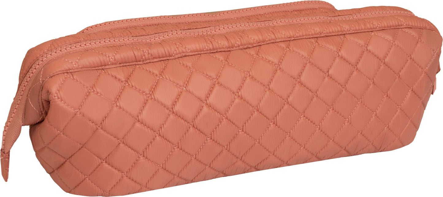 Joan & David Diamond Quilted Puffer Nylon Hair Tool Travel Bag