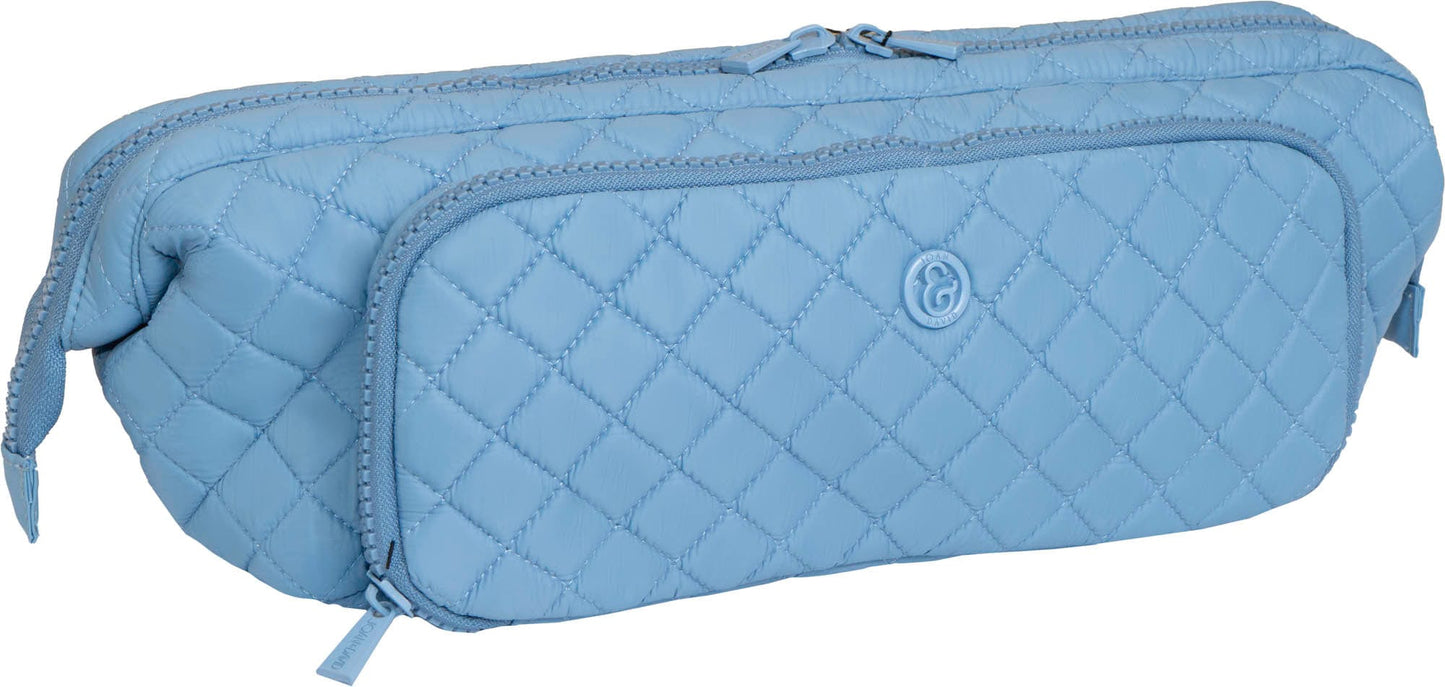 Joan & David Diamond Quilted Puffer Nylon Hair Tool Travel Bag