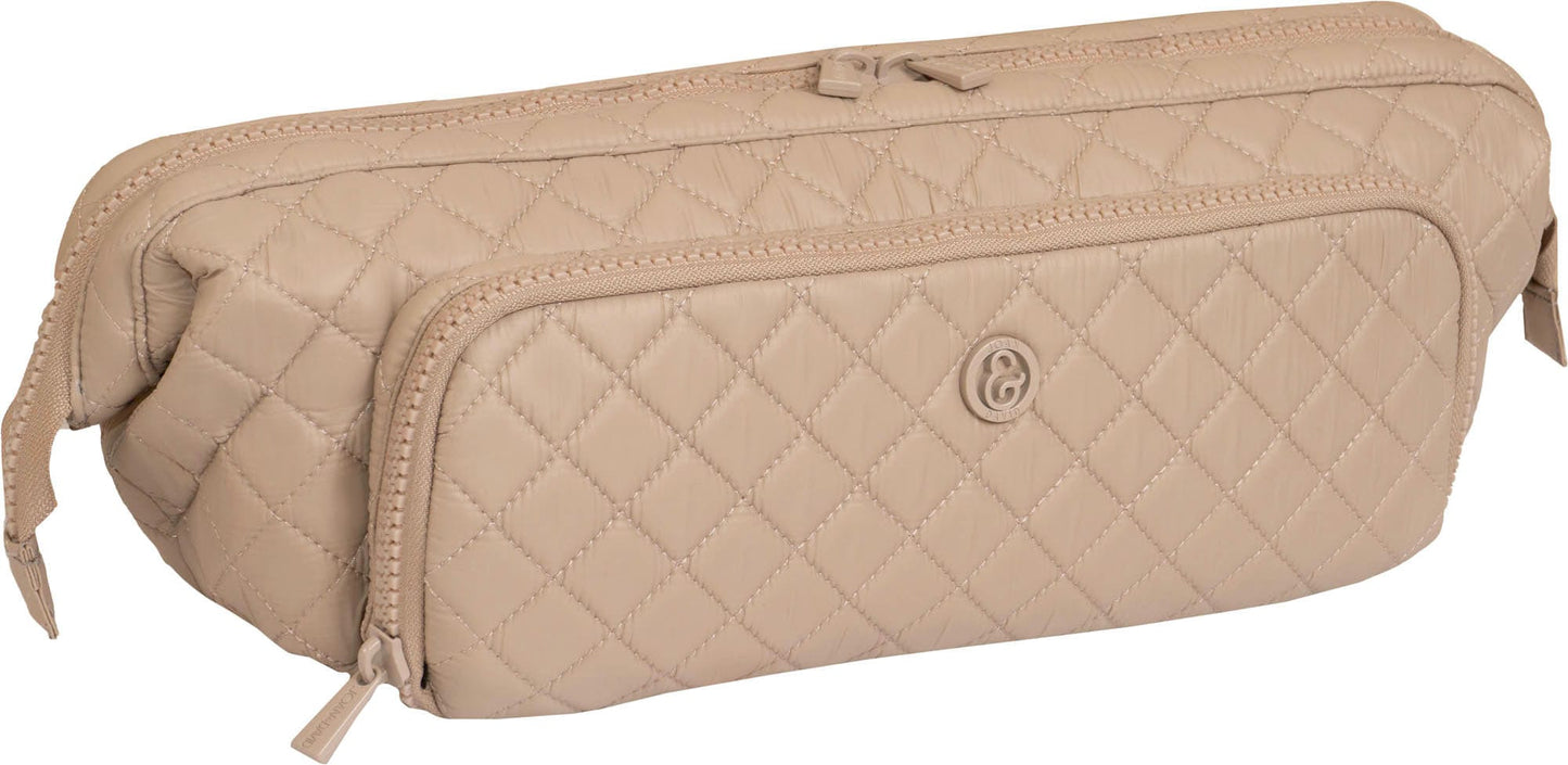 Joan & David Diamond Quilted Puffer Nylon Hair Tool Travel Bag