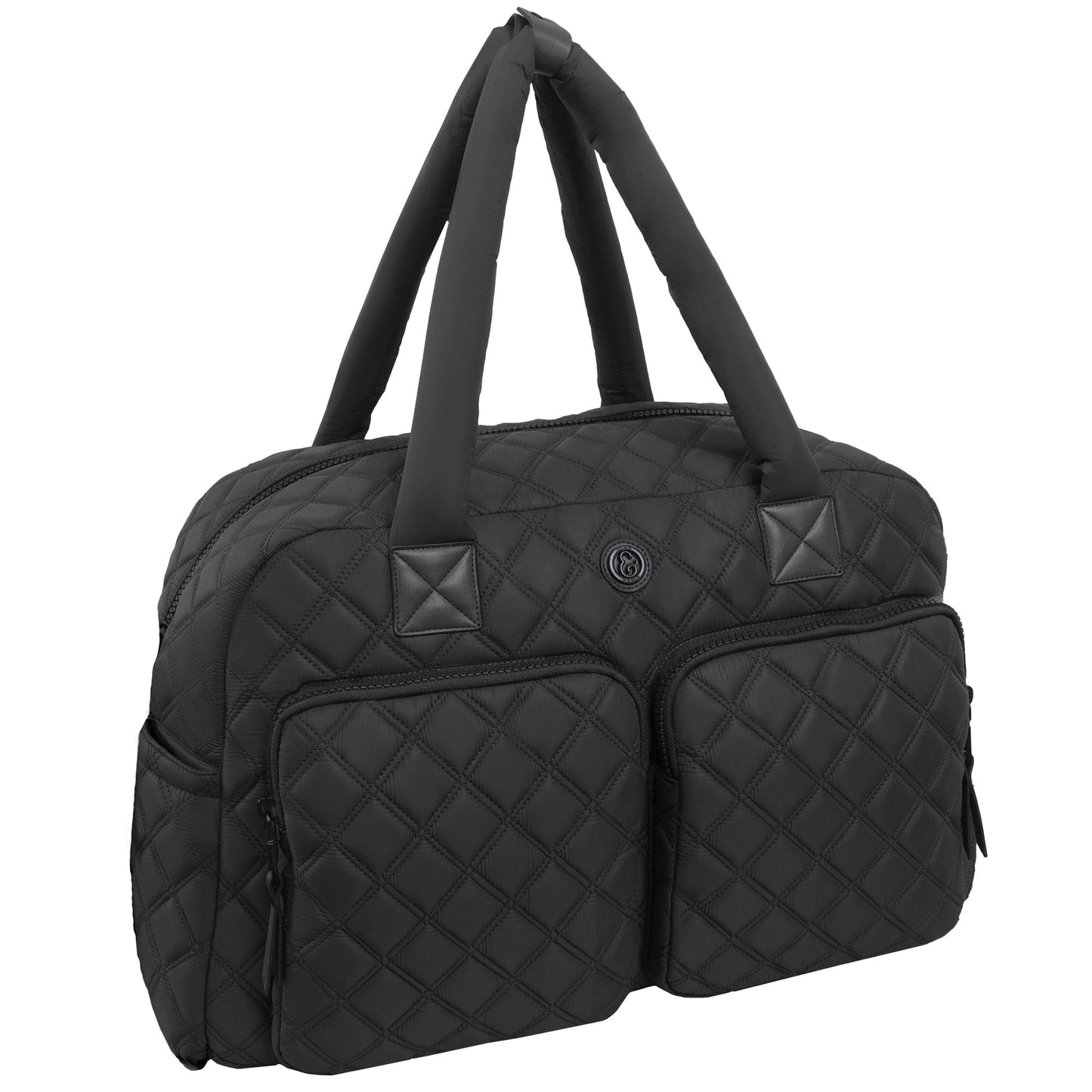Joan & David Two Pocket Diamond Quilted 22 in. Duffel Bag