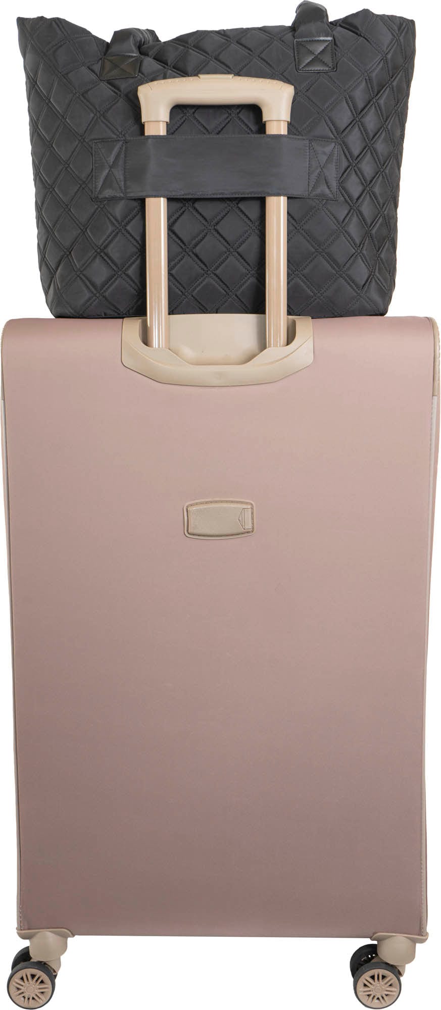 Joan & David Diamond Quilted Nylon Tote