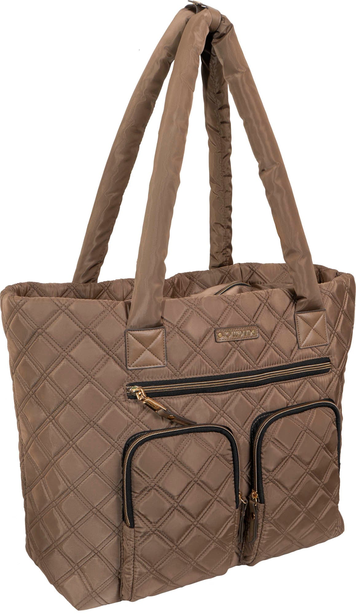 Joan & David Diamond Quilted Nylon Tote