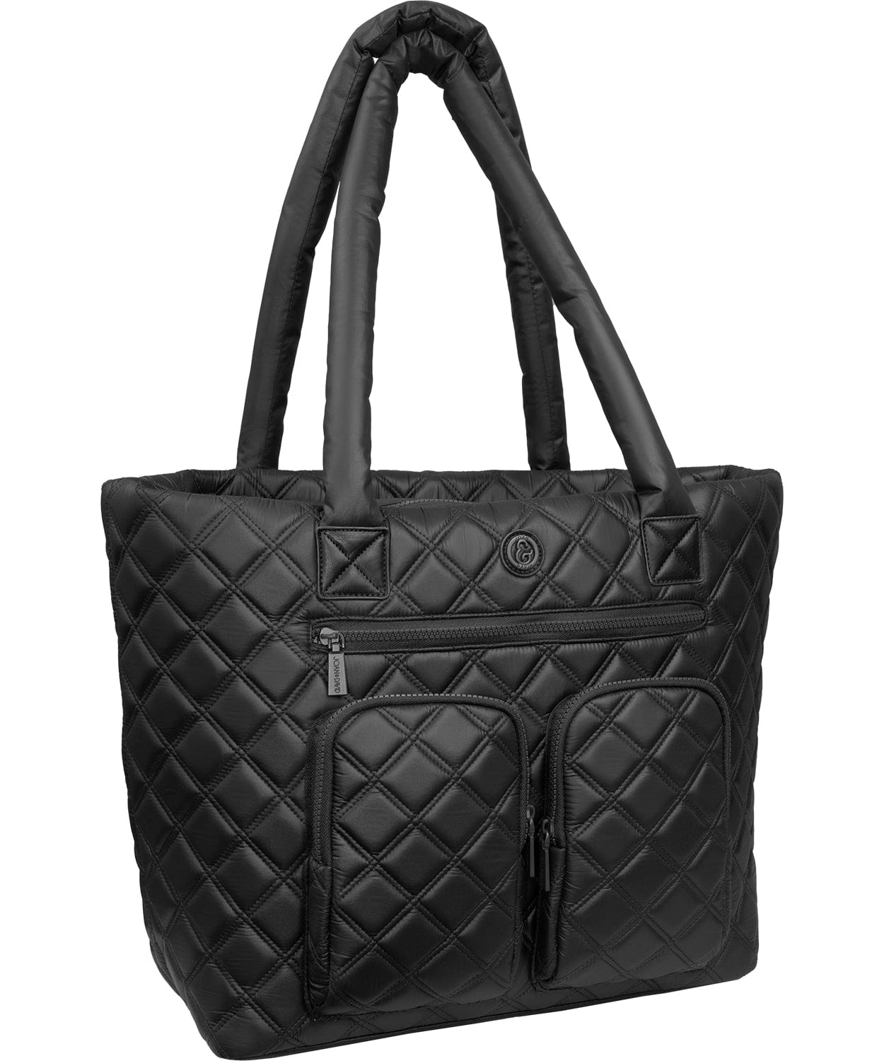 Joan & David Diamond Quilted Parachute Nylon Travel Tote