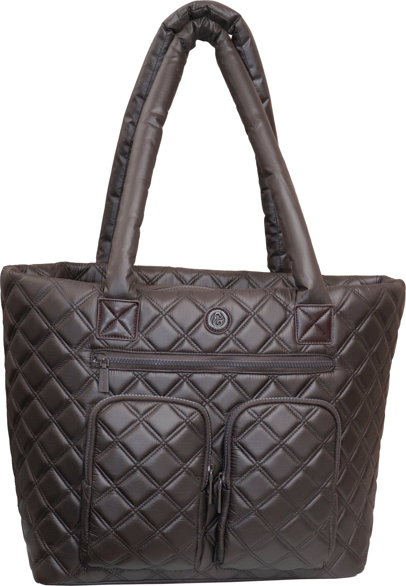 Joan & David Diamond Quilted Parachute Nylon Travel Tote