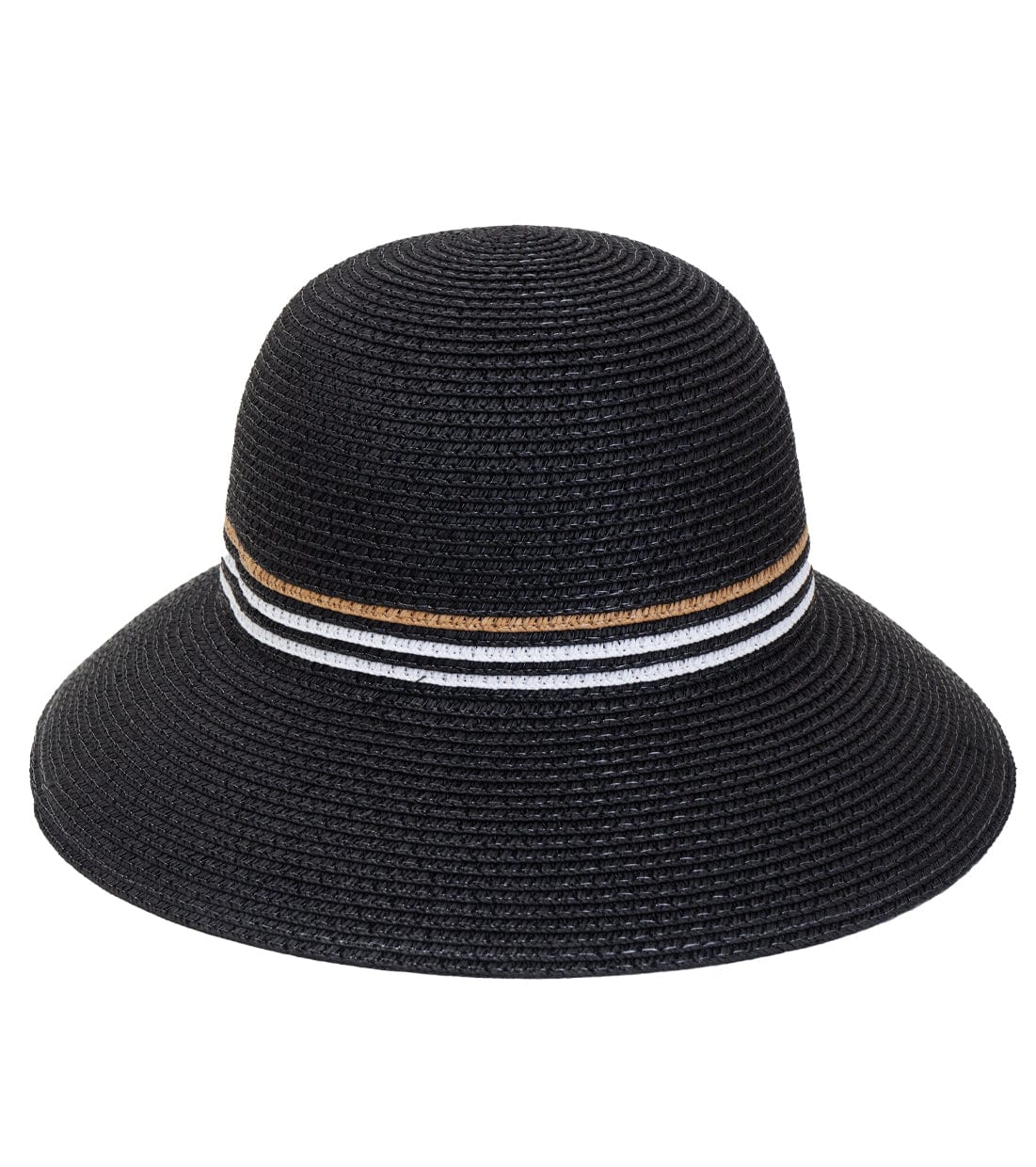 Max Studio Striped Straw Bucket Hat