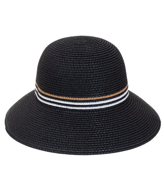 Max Studio Striped Straw Bucket Hat