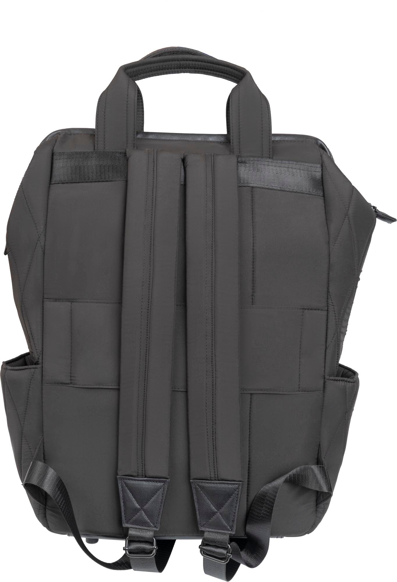 Max Studio Diamond Quilted Nylon Backpack with Front Zippered Pocket