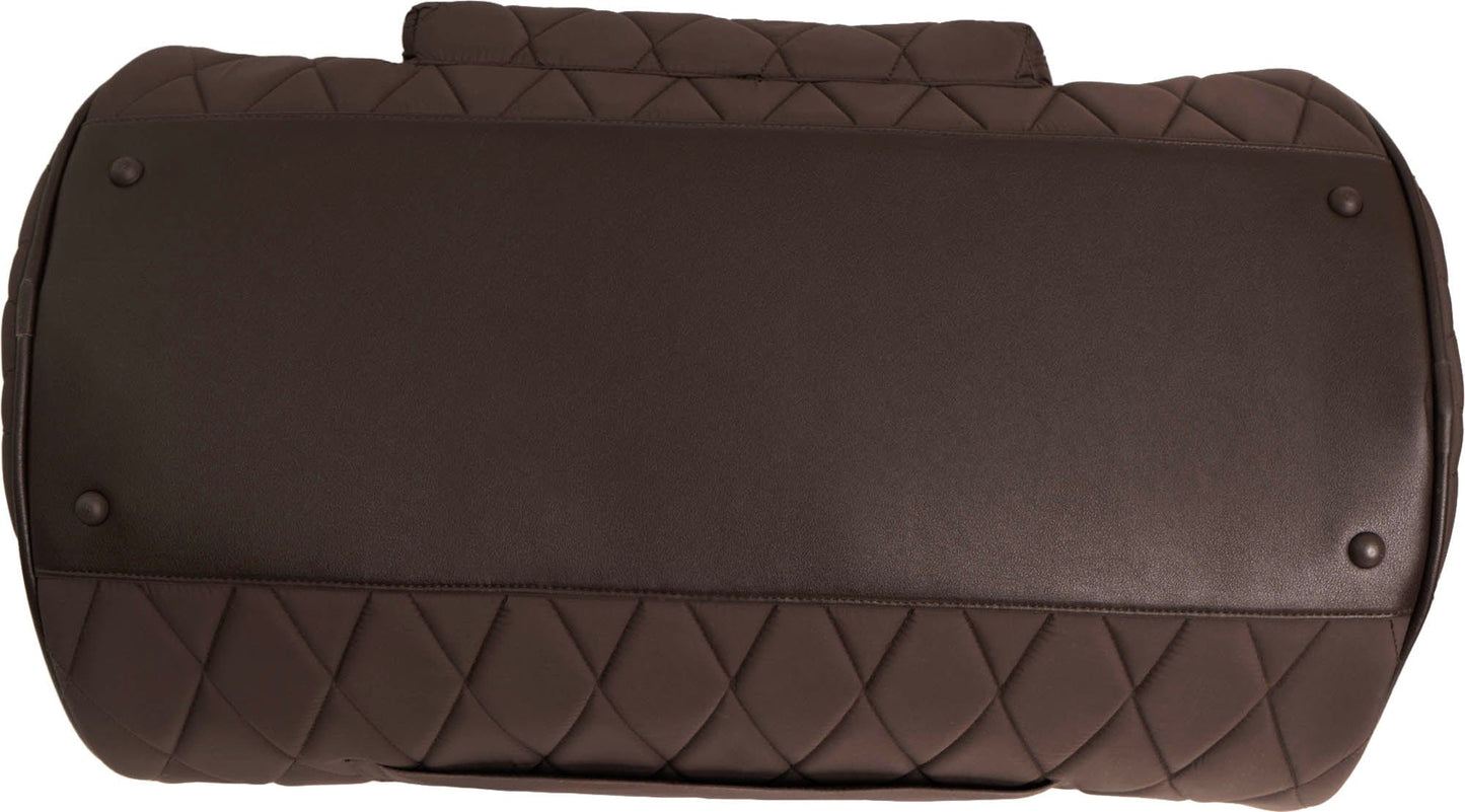 Max Studio 20 Inch Large Nylon Diamond Quilted Roll Duffle Bag