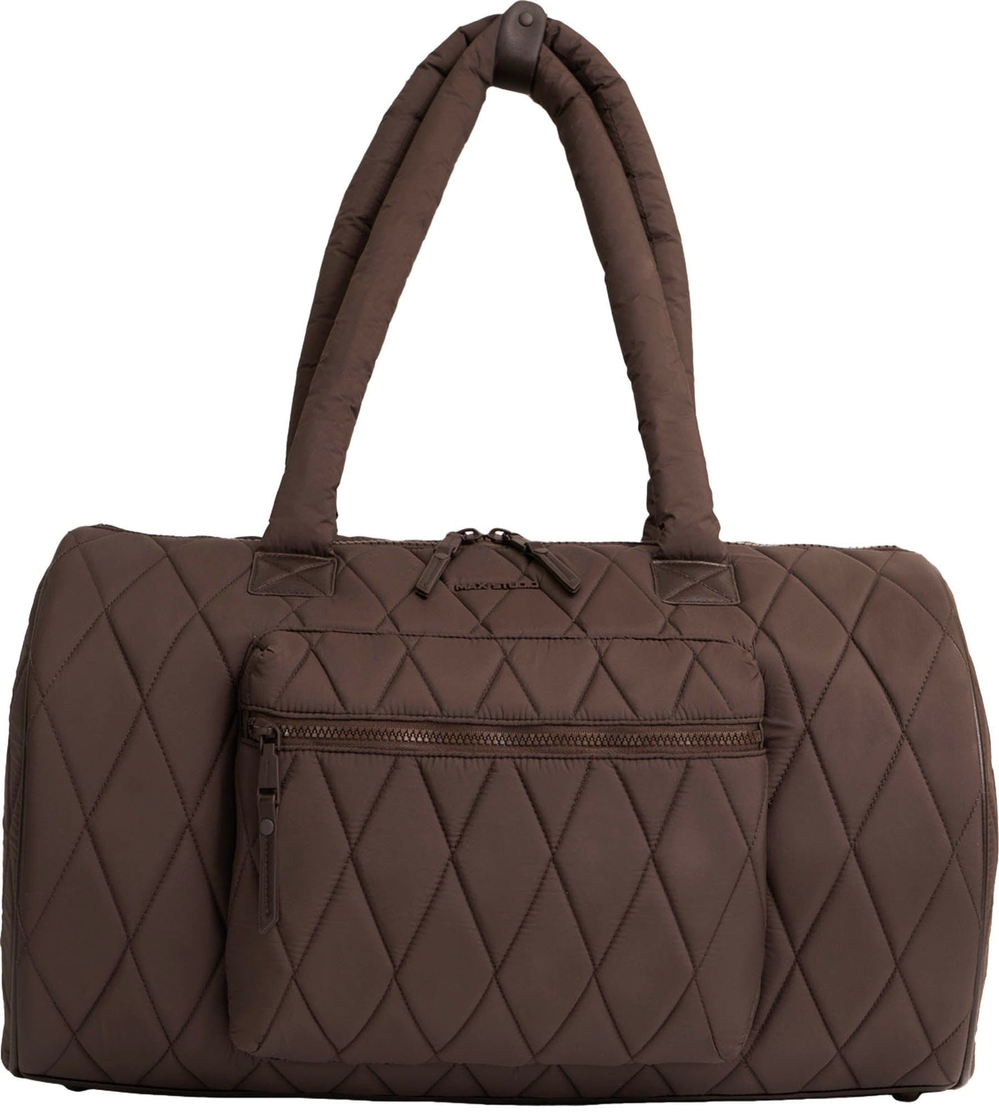 Max Studio 20 Inch Large Nylon Diamond Quilted Roll Duffle Bag