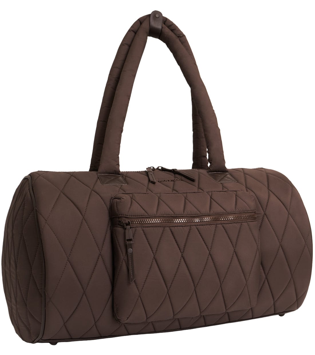 Max Studio 20 Inch Large Nylon Diamond Quilted Roll Duffle Bag
