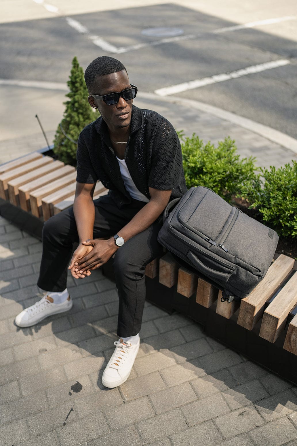 Jack Abrahams The Bristol Twill Nylon 19-In Convertible Travel Backpack