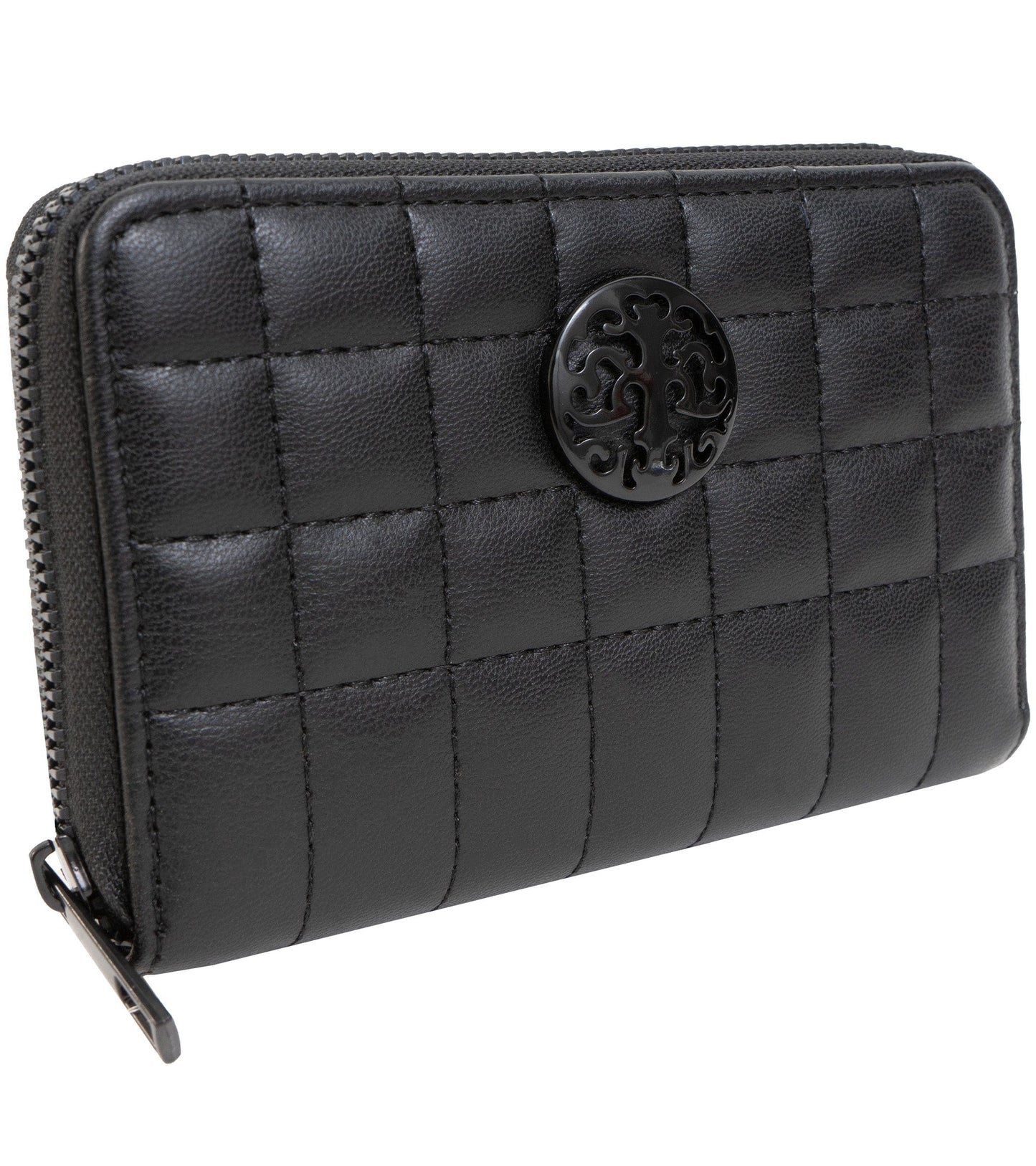 Rebecca & Rifka Smooth Boxed Quilt Medallion Zip Indexer Wallet