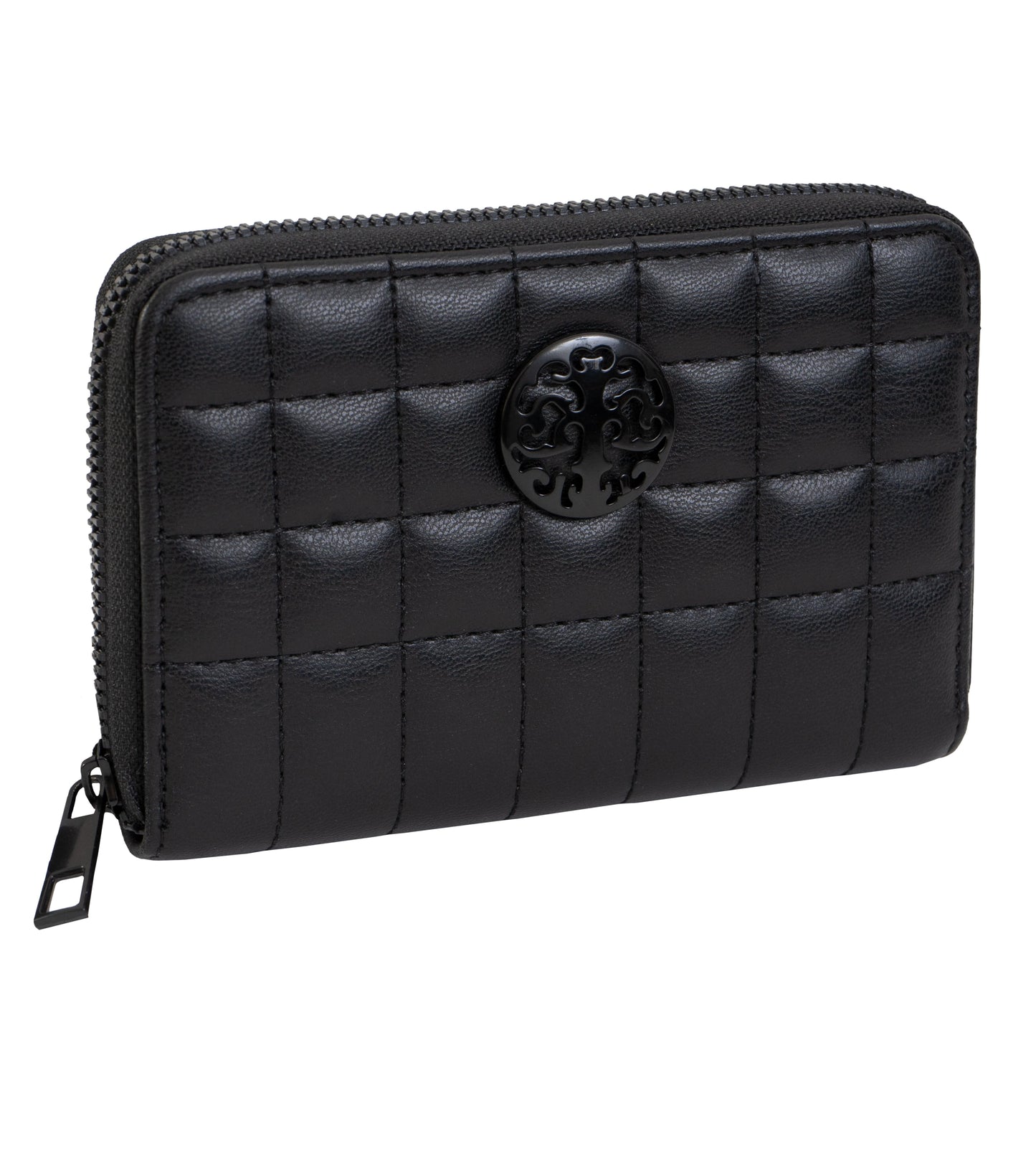 Rebecca & Rifka Smooth Boxed Quilt Medallion Zip Indexer Wallet