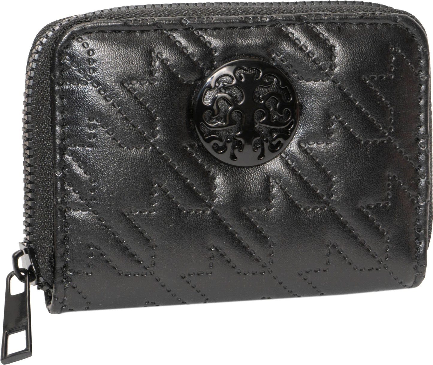 Rebecca & Rifka Smooth Houndstooth Quilt Medallion Zip Accordian Wallet