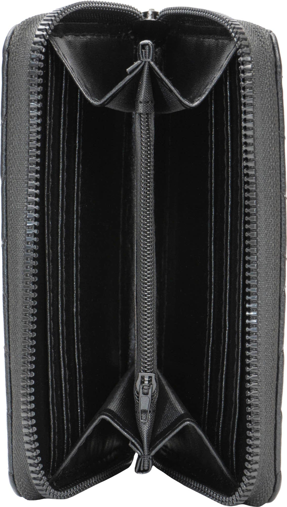 Rebecca & Rifka Smooth Basket Weave Quilt Medallion Zip Indexer Wallet