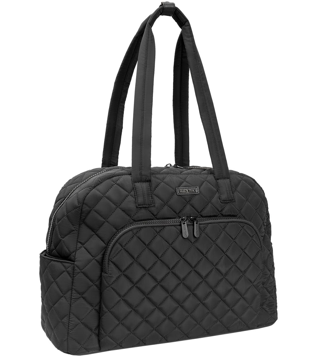 Ellen Tracy 20 Inch Diamond Nylon Quilted Travel Duffel