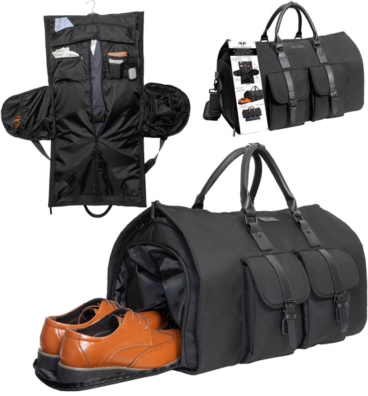 Jack Abrahams 20-In Twill Nylon Convertible Garment Bag Duffel