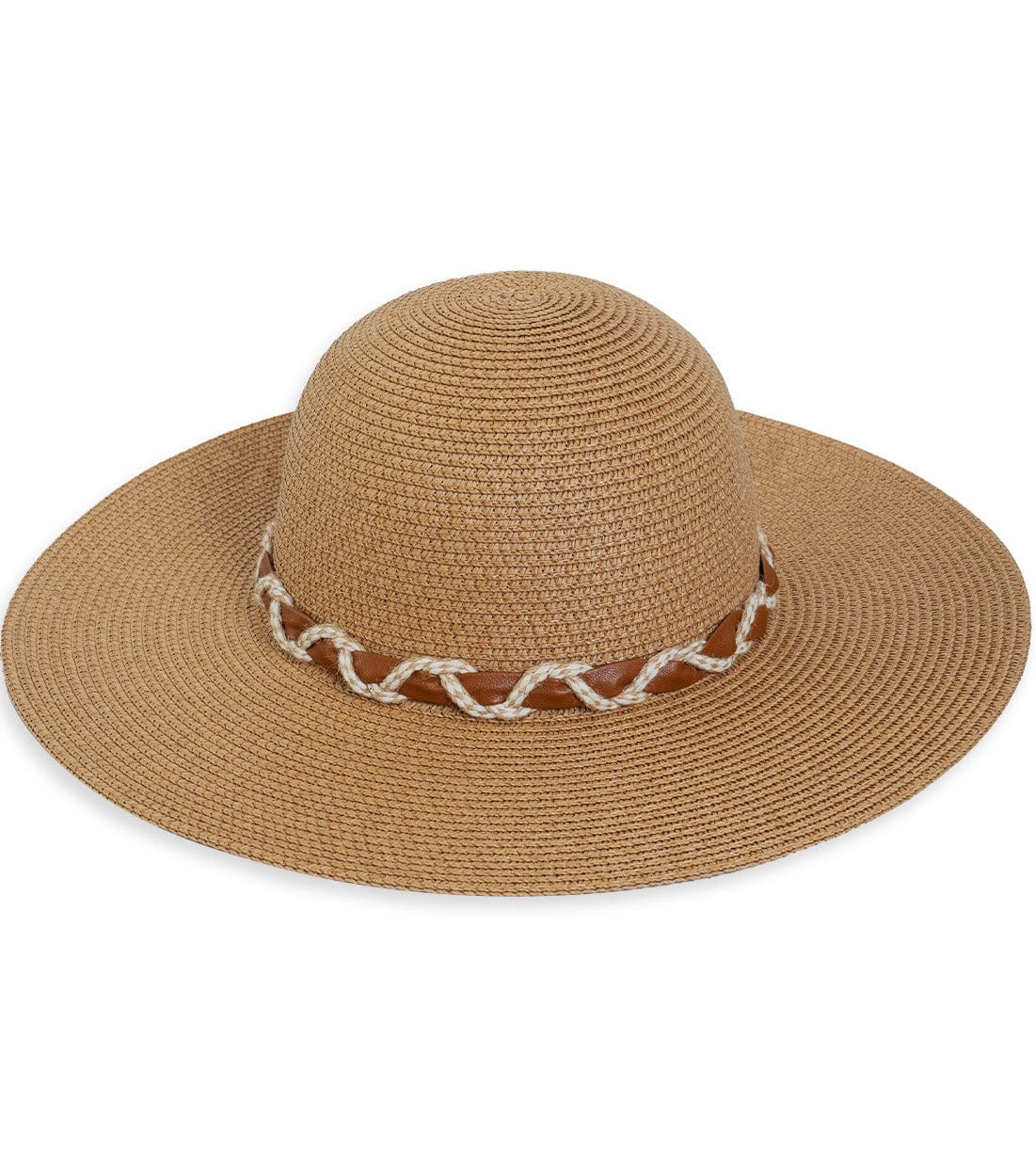 Max Studio Braided Straw Floppy Hat