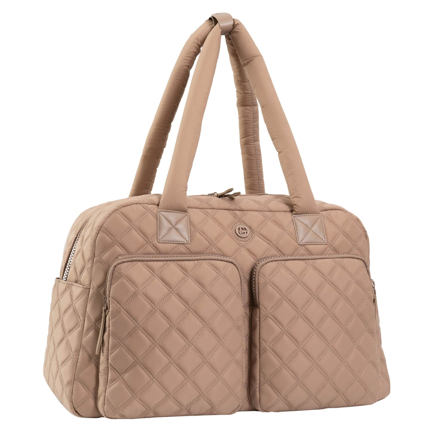 Joan & David Two Pocket Diamond Quilted 22 in. Duffel Bag