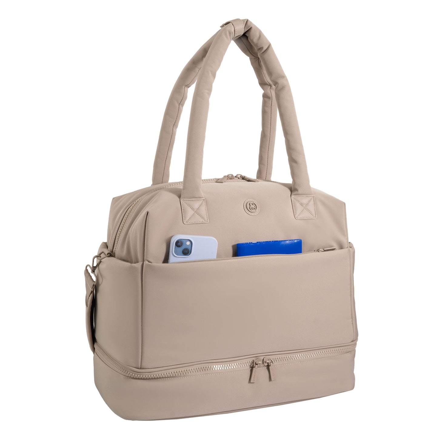 Joan & David The Lainey Sport Nylon Drop Bottom Duffel Bag