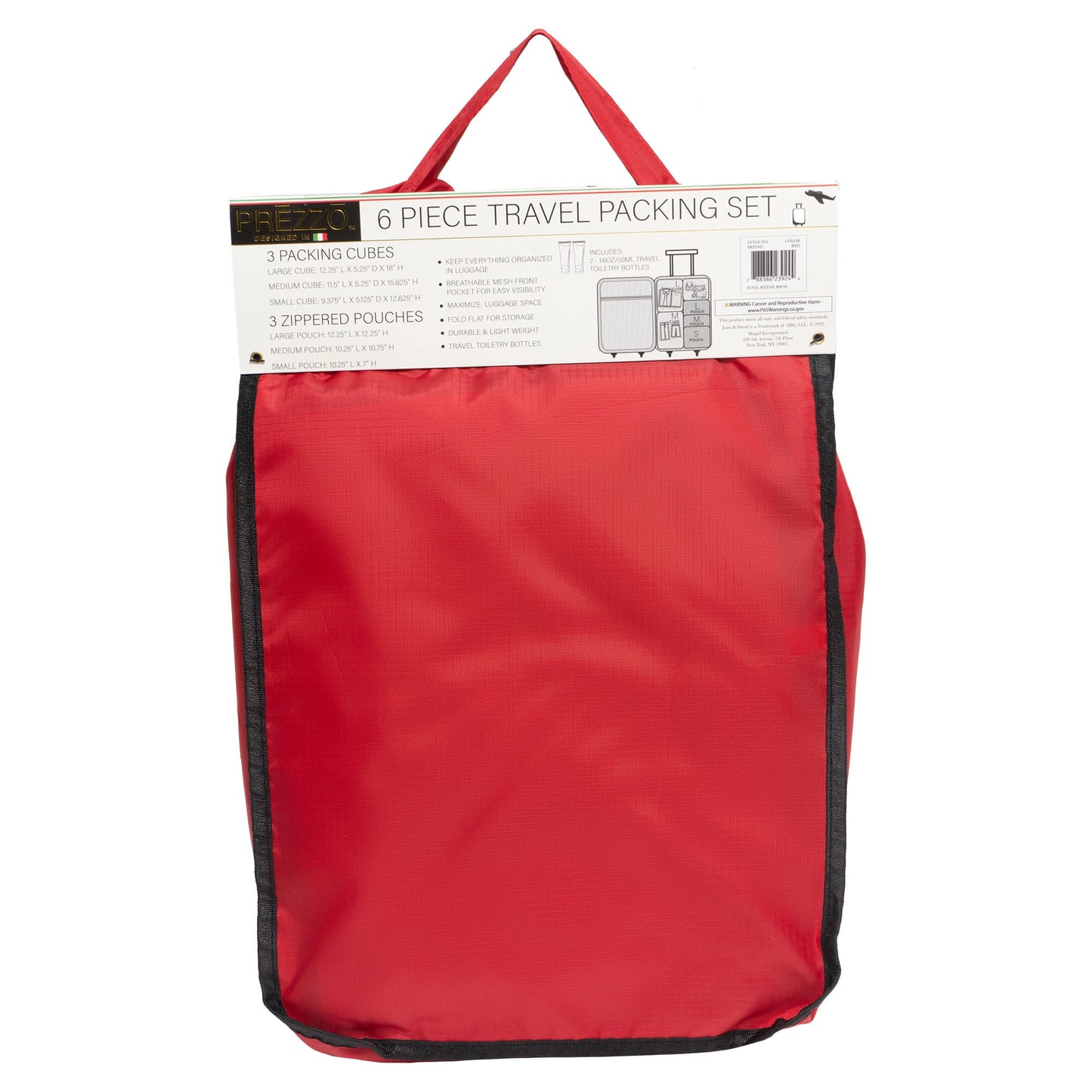 Prezzo Travel Packing Set 6 Piece